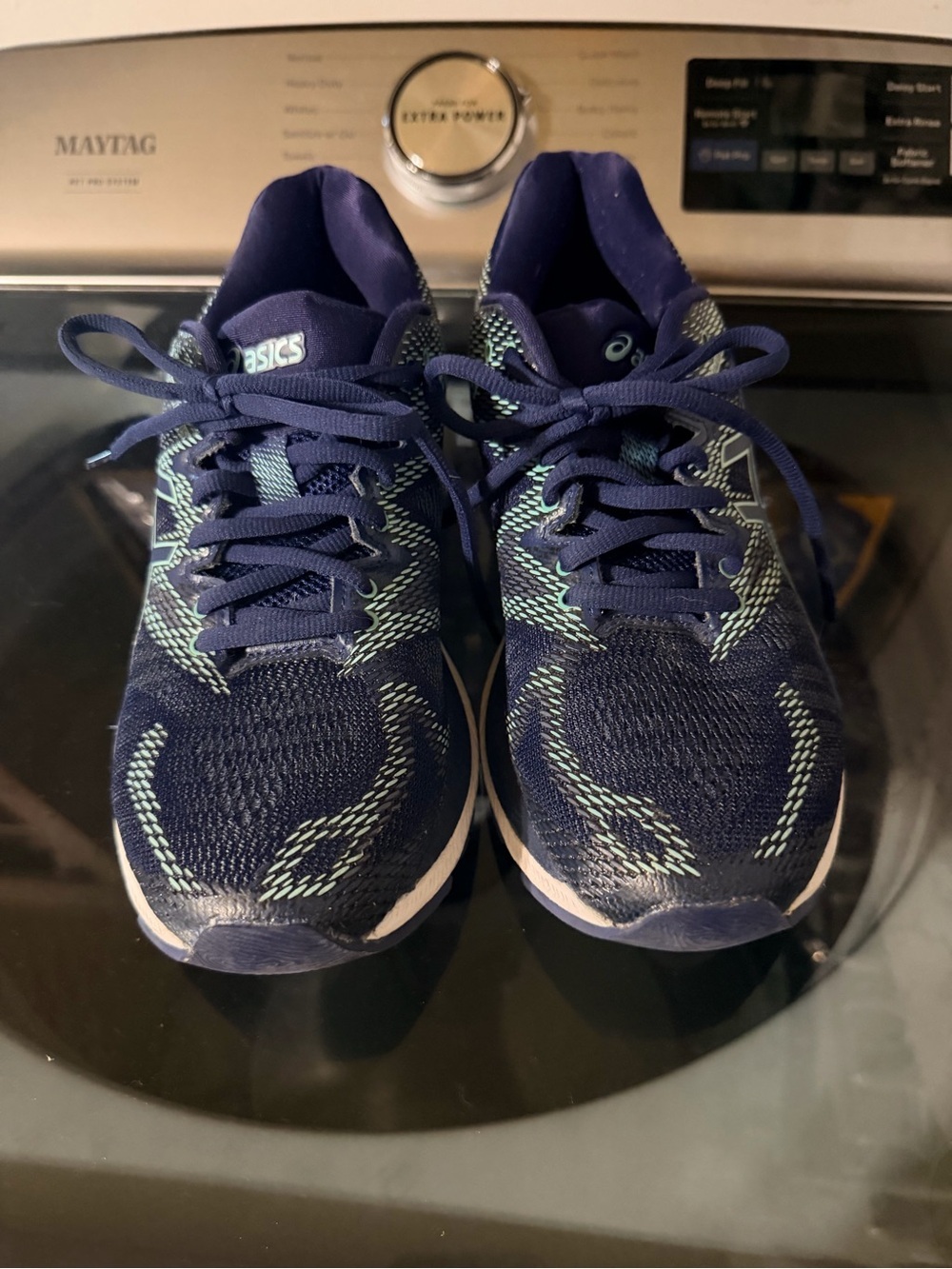 ASICS Gel Nimbus 20 Women’s Size 8 Navy Mint Cushioned Running Shoes T850N